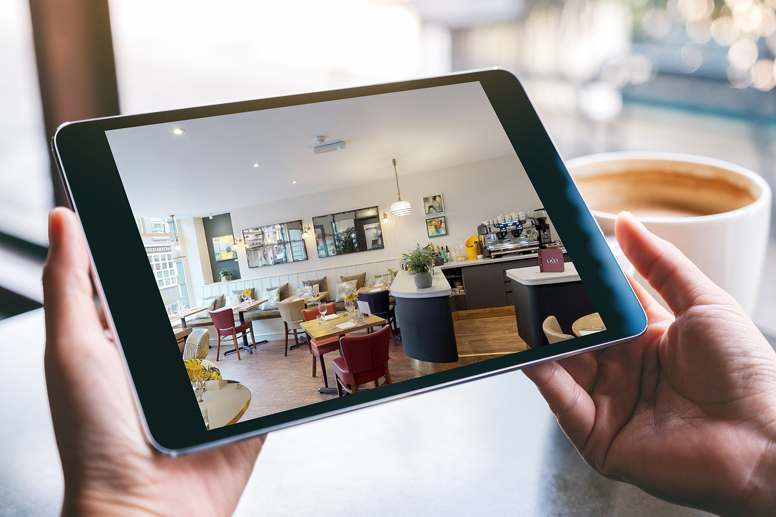 Vortex Visual restaurant 360 virtual tour on tablet